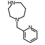 structure of CAS# 247118-06-5, 1-(2-Pyridinylmethyl)-1,4-Diazepane;1-(2-pyridylmethyl)-1,4-diazaperhydroepine;1-Pyridin-2-ylmethyl-[1,4]diazepane;MFCD06409207