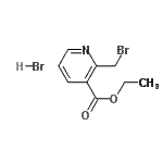 结构式 CAS# 24737-70-0, 乙基2-(溴甲基)烟酸酯氢溴酸盐(1:1)
