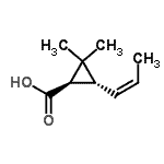 CAS#: 247921-00-2， (1R,3R)-2,2-Dimethyl-3-[(1Z)-1-Propen-1-Yl]Cyclopropanecarboxylic Acid