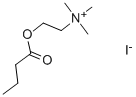 structure of CAS# 2494-56-6, 2-Butanoyloxyethyl-Trimethylazanium Iodide;2-Butanoyloxyethyl-Trimethyl-Ammonium Iodide;Trimethyl-[2-(1-Oxobutoxy)Ethyl]Ammonium Iodide;2-Butyryloxyethyl-Trimethyl-Ammonium Iodide