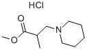structure of CAS# 25027-52-5, alpha-Methyl-1-Piperidinepropanoicacid Methyl Ester Hydrochloride (1:1);Methyl 2-Methyl-3-(1-Piperidyl)Propanoate Hydrochloride;2-Methyl-3-(1-Piperidyl)Propanoic Acid Methyl Ester Hydrochloride;2-Methyl-3-Piperidino-Propionic Acid Methyl Ester Hydrochloride