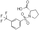 结构式 CAS# 251096-97-6, 1-[[3-(三氟甲基)苯基]磺酰基]-脯氨酸