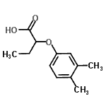 结构式 CAS# 25140-78-7, 2-(3,4-二甲基苯氧基)丁酸