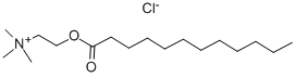 structure of CAS# 25234-60-0, N,N,N-Trimethyl-2-[(1-Oxododecyl)Oxy]-Ethanaminium Chloride (1:1);2-Dodecanoyloxyethyl-Trimethyl-Ammonium Chloride;Trimethyl-[2-(1-Oxododecoxy)Ethyl]Ammonium Chloride;2-Lauroyloxyethyl-Trimethyl-Ammonium Chloride