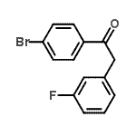 结构式 CAS# 252562-55-3, 1-(4-溴苯基)-2-(3-氟苯基)乙酮