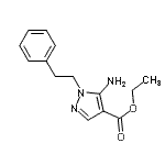 structure of CAS# 252903-25-6, Ethyl 5-Amino-1-(2-Phenylethyl)Pyrazole-4-Carboxylate;ethyl 5-amino-1-phenethyl-1H-pyrazole-4-carboxylate;Ethyl 5-amino-1-phenethylpyrazole-4-carboxylate