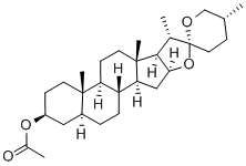 CAS#: 2530-07-6， (25R)-5alpha-Spirostan-3beta-Yl Acetate