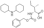 结构式 CAS# 253595-73-2, 苄氧羰基-D-别-异亮氨酸二环己基胺盐