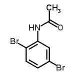结构式 CAS# 25462-66-2, N-(2,5-二溴苯基)乙酰胺