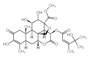 CAS#: 25514-30-1， (11b,12a,15b)-13,20-Epoxy-3,11,12-trihydroxy-15-[[(2E)-4-hydroxy-3,4-dimethyl-1-oxo-2-penten-1-yl]oxy]-2,16-dioxo-Picras-3-en-21-oic acid