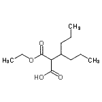 structure of CAS# 255714-16-0, 2-(Ethoxycarbonyl)-3-Propylhexanoic Acid;MFCD00829131;PROPANEDIOIC ACID,2-(1-PROPYLBUTYL)-, 1-ETHYL ESTER;CDS1_000061