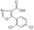 structure of CAS# 255876-52-9, 5-(2,4-Dichloro-Phenyl)-Oxazole-4-Carboxylic Acid;5-(2,4-Dichlorophenyl)-1,3-Oxazole-4-Carboxylic Acid;5-(2,4-Dichlorophenyl)Oxazole-4-Carboxylic Acid