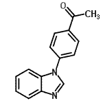 结构式 CAS# 25700-10-1, 1-[4-(1H-苯并咪唑-1-基)苯基]乙酮