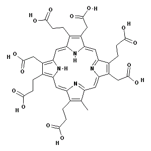 CAS#: 25744-38-1， 3,8,13-Tris(Carboxymethyl)-17-Methyl-21H,23H-Porphine-2,7,12,18-Tetrapropanoic Acid