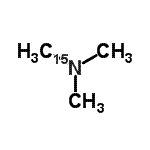 structure of CAS# 25756-36-9, N,N-Dimethylmethan(<Sup>15</Sup>N)Amine;<15N>trimethylamine;Trimethylamine-15N;490946_ALDRICH