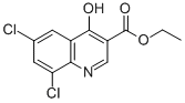 structure of CAS# 25771-89-5, Ethyl 6,8-Dichloro-4-Hydroxyquinoline-3-Carboxylate;6,8-Dichloro-4-Oxo-1H-Quinoline-3-Carboxylic Acid Ethyl Ester;6,8-Dichloro-4-Keto-1H-Quinoline-3-Carboxylic Acid Ethyl Ester;Zinc04679187