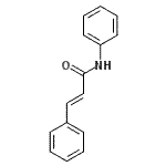 structure of CAS# 25775-89-7, (2E)-N,3-Diphenylacrylamide;(2E)-3-phenyl-N-phenylprop-2-enamide;(2E)-N,3-Diphenyl-2-propenamide;(2E)-N,3-Diphenyl-2-propenamide #