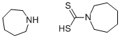 structure of CAS# 2608-11-9, Hexahydro-1H-azepine-1-carbodithioic acid, compd. with hexahydro-1H-azepine (1:1);Azepane;1-Azepanecarbodithioic Acid;1H-Azepine-1-Carbodithioic Acid, Hexahydro-, Compd. With Hexahydro-1H-Azepine (1:1)