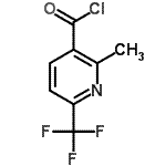 结构式 CAS# 261635-98-7, 2-甲基-6-(三氟甲基)烟酰氯