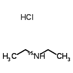 structure of CAS# 262601-45-6, N-Ethylethan(<Sup>15</Sup>N)Amine Hydrochloride (1:1);Diethylamine-15N hydrochloride;DIETHYLAMINE-15NHYDROCHLORIDE;488801_ALDRICH