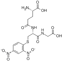 structure of CAS# 26289-39-4, L-gamma-Glutamyl-S-(2,4-Dinitrophenyl)-L-Cysteinyl-Glycine;(2S)-2-Amino-5-[[(1R)-2-(Carboxymethylamino)-1-[(2,4-Dinitrophenyl)Sulfanylmethyl]-2-Oxo-Ethyl]Amino]-5-Oxo-Pentanoic Acid;(2S)-2-Amino-5-[[(1R)-2-(Carboxymethylamino)-1-[[(2,4-Dinitrophenyl)Thio]Methyl]-2-Oxoethyl]Amino]-5-Oxopentanoic Acid;2-[[(2R)-2-[[(4S)-4-Amino-5-Hydroxy-5-Keto-Pentanoyl]Amino]-3-[(2,4-Dinitrophenyl)Thio]Propanoyl]Amino]Acetic Acid