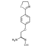 结构式 CAS# 263015-85-6, 2-[4-(4,5-二氢-1,3-噻唑-2-基)苯氧基]-N'-羟基乙脒