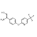 structure of CAS# 263161-34-8, N'-Hydroxy-4-{[5-(Trifluoromethyl)-2-Pyridinyl]Oxy}Benzenecarboximidamide;(hydroxyi<wbr>mino){4-[<wbr>5-(triflu<wbr>oromethyl<wbr>)(2-pyrid<wbr>yloxy)]ph<wbr>enyl}meth<wbr>ylamine;4-(5-Trifluoromethyl-2-pyridyloxy)benzamidoxime;BENZENECA<wbr>RBOXIMIDA<wbr>MIDE,N-HY<wbr>DROXY-4-[<wbr>[5-(TRIFL<wbr>UOROMETHY<wbr>L)-2-PYRI<wbr>DINYL]OXY<wbr>]-