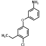 结构式 CAS# 263266-18-8, 3-(4-氯-3-乙基苯氧基)苯胺