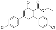 structure of CAS# 26379-96-4, Ethyl 4,6-Bis(4-Chlorophenyl)-2-Oxo-3-Cyclohexene-1-Carboxylate;Ethyl (1R,6R)-4,6-Bis(4-Chlorophenyl)-2-Oxo-Cyclohex-3-Ene-1-Carboxylate;(1R,6R)-4,6-Bis(4-Chlorophenyl)-2-Oxo-1-Cyclohex-3-Enecarboxylic Acid Ethyl Ester;(1R,6R)-4,6-Bis(4-Chlorophenyl)-2-Keto-Cyclohex-3-Ene-1-Carboxylic Acid Ethyl Ester