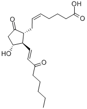 structure of CAS# 26441-05-4, (5Z,11alpha,13E)-11-Hydroxy-9,15-Dioxo-Prosta-5,13-Dien-1-Oicacid;(Z)-7-[(1R,2R,3R)-3-Hydroxy-5-Keto-2-[(E)-3-Ketooct-1-Enyl]Cyclopentyl]Hept-5-Enoic Acid;Prosta-5,13-Dien-1-Oic Acid, 11-Hydroxy-9,15-Dioxo-, (5Z,11Alpha,13E)-;15-Dehydro-Prostaglandin E2