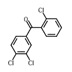 structure of CAS# 264870-83-9, (2-Chlorophenyl)(3,4-Dichlorophenyl)Methanone;2,3',4'-Trichlorobenzophenone