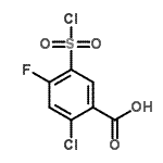 结构式 CAS# 264927-50-6, 2-氯-5-(氯磺酰基)-4-氟苯甲酸