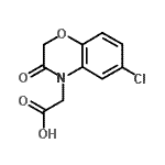 structure of CAS# 26494-58-6, (6-Chloro-3-Oxo-2,3-Dihydro-4H-1,4-Benzoxazin-4-Yl)Acetic Acid;(6-Chloro<wbr>-2,3-dihy<wbr>dro-3-oxo<wbr>-4H-1,4-b<wbr>enzoxazin<wbr>-4-yl)ace<wbr>tic acid;(6-chloro<wbr>-3-oxo-2,<wbr>3-dihydro<wbr>-4H-1,4-b<wbr>enzoxazin<wbr>-4-yl)ace<wbr>tic acid;(6-Chloro<wbr>-3-oxo-2,<wbr>3-dihydro<wbr>-benzo[1,<wbr>4]oxazin-<wbr>4-yl)-ace<wbr>tic acid