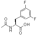 structure of CAS# 266360-52-5, N-Acetyl-3,5-Difluorophenylalanine;2-Acetylamino-3-(3,5-difluoro-phenyl)-propionic acid;D-PHENYLALANINE,N-ACETYL-3,5-DIFLUORO-;N-Acetyl-3-(3,5-difluorophenyl)-DL-alanine