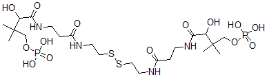 CAS#: 2664-64-4， [3-Hydroxy-4-[[3-[2-[2-[3-[(2-Hydroxy-3,3-Dimethyl-4-Phosphonooxybutanoyl)Amino]Propanoylamino]Ethyldisulfanyl]Ethylamino]-3-Oxopropyl]Amino]-2,2-Dimethyl-4-Oxobutyl] Dihydrogen Phosphate