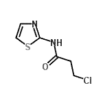 structure of CAS# 26774-38-9, 3-Chloro-N-(1,3-Thiazol-2-Yl)Propanamide;3-chloro-N-(1,3-thiazol-2-yl)propanamide;3-Chloro-N-(1,3-thiazol-2-yl)propanamide #;MFCD02766994