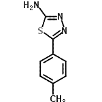 structure of CAS# 26907-54-0, 5-(4-Methylphenyl)-1,3,4-Thiadiazol-2-Amine;1,3,4-Thiadiazol-2-amino, 5-(p-tolyl)-;2-AMINO-5- -134-THIADI&;2-AMINO-5-(4-METHYLPHENYL)-134-THIADI