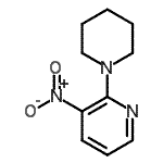 structure of CAS# 26930-71-2, 3-Nitro-2-(1-Piperidinyl)Pyridine;3-nitro-2-(1-piperidinyl)pyridine;3-Nitro-2-(1-piperidinyl)pyridine #;3-Nitro-2-piperidin-1-ylpyridine