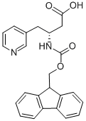 structure of CAS# 269396-66-9, Fmoc-(R)-3-Amino-4-(3-Pyridyl)-Butyric Acid;FMOC-(R)-3-AMINO-4-(3-PYRIDYL)BUTANOIC ACID;FMOC-(R)-3-AMINO-4-(3-PYRIDYL)-BUTYRIC ACID;(R)-FMOC-4-(3-PYRIDYL)-BETA-HOMOALA-OH