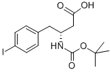 结构式 CAS# 269396-71-6, 叔丁氧羰基-(R)-3-氨基-4-(4-碘-苯基)-丁酸