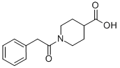结构式 CAS# 26965-32-2, 1-苯基乙酰基-哌啶-4-羧酸