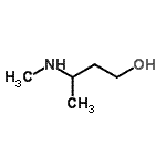 structure of CAS# 2704-55-4, 3-(Methylamino)-1-Butanol;3-(methylamino)-1-butanol;3-Methylamino-butan-1-ol;MFCD09971248