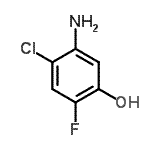 结构式 CAS# 270899-93-9, 5-氨基-4-氯-2-氟苯酚