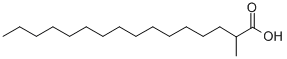 structure of CAS# 27147-71-3, 2-Methyl-Hexadecanoic Acid;2-Methylpalmitic Acid;2-Methyl-Hexadecanoic Acid;Lmfa01020092