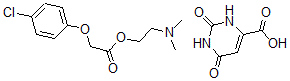CAS#: 27166-15-0， 1,2,3,6-Tetrahydro-2,6-dioxo-4-pyrimidinecarboxylic acid compd. with 2-(dimethylamino)ethyl (4-chlorophenoxy)acetate