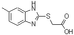 结构式 CAS# 27231-37-4, [(6-甲基-1H-苯并咪唑-2-基)硫基]乙酸