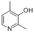 结构式 CAS# 27296-76-0, 2,4-二甲基-3-吡啶醇