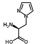 structure of CAS# 2734-48-7, 3-(1H-Pyrazol-1-Yl)-L-Alanine;(2S)-2-ammonio-3-(1H-pyrazol-1-yl)propanoate;(2S)-2-azaniumyl-3-(1H-pyrazol-1-yl)propanoate;(S)-2-Amino-3-(1-pyrazolyl)propionic acid