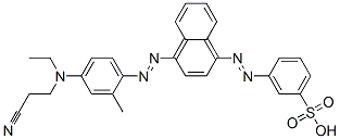 CAS#: 27452-68-2， 3-[[4-[[4-[(2-Cyanoethyl)Ethylamino]-o-Tolyl]Azo]-1-Naphthyl]Azo]Benzenesulphonic Acid
