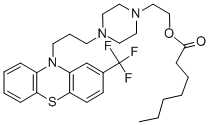 结构式 CAS# 2746-81-8, 2-[4-[3-[2-(三氟甲基)吩噻嗪-10-基]丙基]哌嗪-1-基]乙基庚酸酯